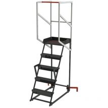 Escabeau 5 marches pour rayonnage - Hauteur de travail max. 3.26m - 830008730