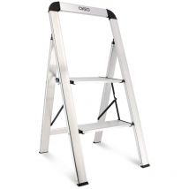 Escabeau 2 marches pliable ultra léger en aluminium - extra mince 5,5cm