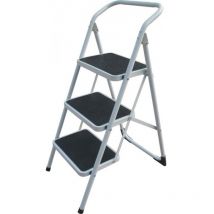 Codiven - Escalera dom tijera 0,73mt 3 peld.38x26 b/baja acero bl cody