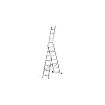 Escalera Aluminio Industrial Triple 7 P.