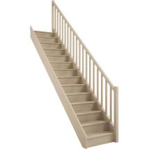 Handystairs - Escalera cerrada 'Vega80' - Altura 280 cm - 13 peldaños de haya - Sin pasamanos