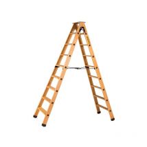 Centaure - Escalera de madera doble acceso 2x8 peldaños + repisa 483608