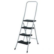 Vervi - Escalera 4 peldaños blanca c/barandilla alta