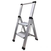 Homelux - Escalera Domestica Tijera 0,68Mt 3 Peldaños Anch Alu