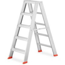 Higher - Escalera - escalera doméstica - escalera de tijera - de doble cara - 2x 5 peldaños