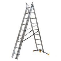 Hailo - 1421-801-escalera combinada de 3 tramos con estabilizador curvo hobbylot (3x8)