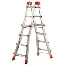 Gierre - al020-escalera telescópica multifunción de aluminio peppina en131 (4+4 peldaños)