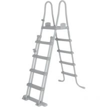 Escalera de Seguridad para Piscinas Bestway Flowclear 76,5x125x135/192 cm para Piscinas Desmontables de 132 cm de Altura