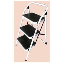 Homelux - Escalera dom tijera 0,730mt 3 peldaños anch acero bl