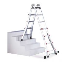 Escalera ind.mult tijera 3,00mt 6+6 telesc alu escalis svelt