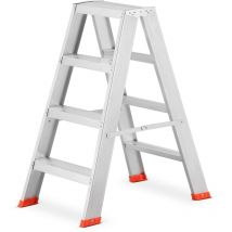 Higher - Escaleras domésticas - escalera - 2x 4 peldaños - aluminio - 81 cm de altura