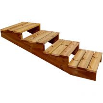Vinuovo - Escalier bois avec marches xl h55cm 4 m l60cm ouvert
