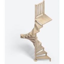 Sogem - Escalier spirale square wood sapin Ø120cm+palier