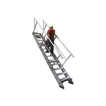 Escalier de chantier inclinaison réglable 23 à 78° - Largeur 60cm - 18 marches - Hauteur à franchir de 2.16 à 5.27m - SCA-AV60/18/2M