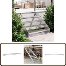 Escalier en caillebotis 100x24x7 cm acier galvanisé - Escalier Extérieur - Marche D'escalier - Marche Antidérapante - Escalier Métallique - Escalier