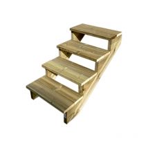 Berlin Escalier extérieur bois 4 marches h 71cm L-100cm - sans contre marche