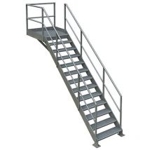 Matisère - Escalier industriel acier 13 marches - Hauteur à franchir 2,60 m - ETAGL1513