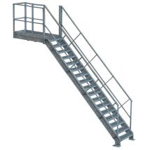 Escalier industriel acier 16 marches - Hauteur à franchir 3,20 m - ETAGL2016