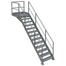 Matisère - Escalier industriel acier 15 marches - Hauteur à franchir 3,00 m - ETAGL2015