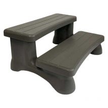 Escalier pvc 2 marches pour spas Alpina et MLSpa Longueur 86 cm