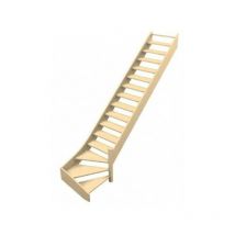 Levigne - Escalier Quart Tournant Bas Sela - Confort Bois- Bas à Droite Sapin 288 Cm Sans Contremarches