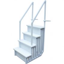 Escalier simple pour piscine en plastique
