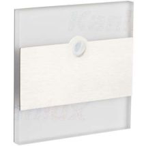 Kanlux - Aplique de escalera led cuadrado 0,8W con sensor DC12V Acero inoxidable terra - Blanco cálido 3000K