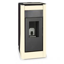 Poêle à granulés hydro delia 27kW blanc - Escalor