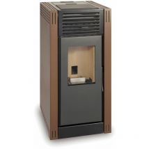 Poêle à granulés narel 7kW marron vintage - Escalor