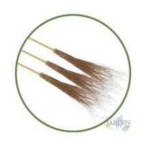 No Brand - Escoba de bambú 210 cm, ideal para limpieza exterior e interior, ecológica y resistente