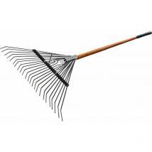 REX - Escoba de hoja profesional de con mango y manguito en anillo de ceniza y puño en ceniza