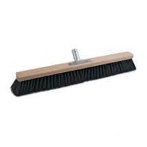 Trizeratop - Escoba de pasillo mezcla de calidad L.500mm con mango de metal soporte madera plana sorex