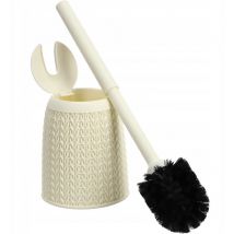 Curver - Escobillero Curve + Recipiente Inodoro Crema