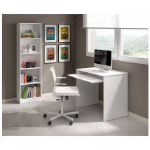 Abitare - Escritorio Dayton, Escritorio de oficina con estante, Mesa de estudio con soporte para pc para oficina o dormitorio,Mesa de estudio, cm