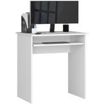 Akord - Escritorio star Blanco 68 cm frente en color Blanco 1 estante 68x51x74 cm