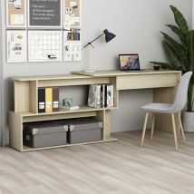 Maison Chic - Furniture Limited - Escritorio de esquina contrachapada color