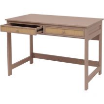 HHG - Escritorio 440, escritorio de oficina escritorio para portátil mesa de trabajo, cajón 78x110x60cm madera, topo claro