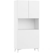 Bim Furniture - Escritorio plegable megan 1 oficina doméstica blanco mate