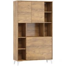 Escritorio plegable megan 2 librería roble burdeos