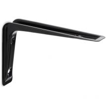 REI - Escuadra para Estantería Estilo Decorativo Fabricado en Acero Acabado en Negro Medidas 2480120 mm Sistema de Fijación Atornillado 1 Unidad -