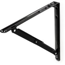 REI - Escuadra para Estantería Estilo Decorativo Fabricado en Acero Acabado en Negro Medidas 27299301 mm Sistema de Fijación Atornillado 1 Unidad -