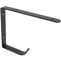 REI - Escuadra para Estantería en Hierro Acabado en Negro Poro Medidas 20145180 mm Sistema de Fijación Atornillado 1 Unidad -