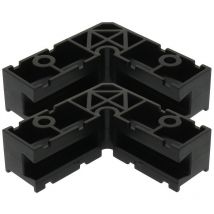 Escuadras de sujeción de 10 cm para el montaje de proyectos a 90° - Juego de 2 Milescraft