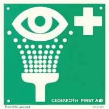 Cederroth - Placa de seguridad Ojos ducha