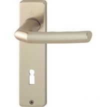 Hoppe - Juego de placas traseras cortas Birm.1117 / 202KP / ap Alu.F2 ob Juego de manijas de esquina