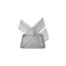 Sauvic - Escurreplatos cromado plegable c/bandeja gris 89042