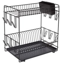 Égouttoir À Vaisselle Grand Noir - 43x25x41,5