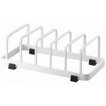 Yamazaki - Escurridor para platos de metal blanco - L11 cm