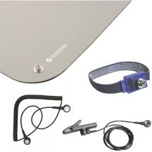 Bernstein Tools for Electronics 9-361 ESD-Tischmatten-Set Platin-Grau (L x B) 900 mm x 610 mm inkl.