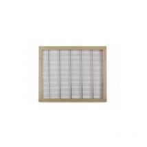 Esludiregina a griglia in acciaio zincato con telaio in legno 43x50 cm. MADE IN ITALY